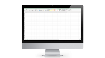 Excelを表示したパソコン画面